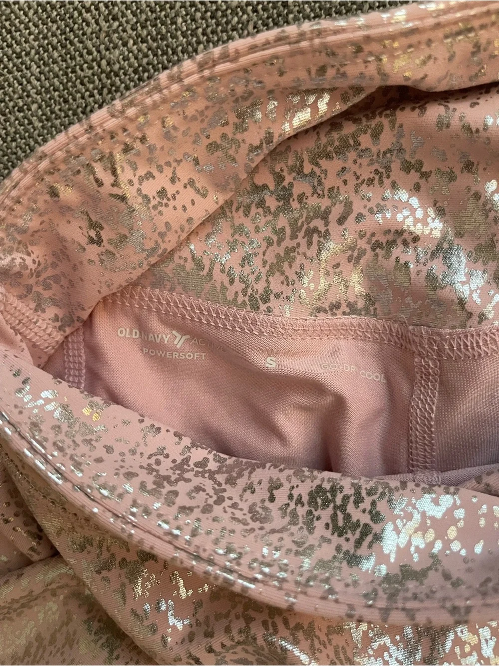 Old Navy Pink Metallic-Accent Powersoft Skirt- Girls Size S